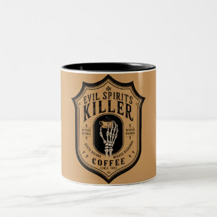 Böser Geister Killer Kaffee Zweifarbige Tasse