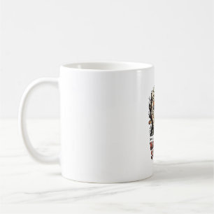 Böser Halloween-Skelett-Vintage-Stich-Design Kaffeetasse