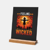 Böser Halloween-Vogelscheuchendesign_1 Acrylschild (Winkel)