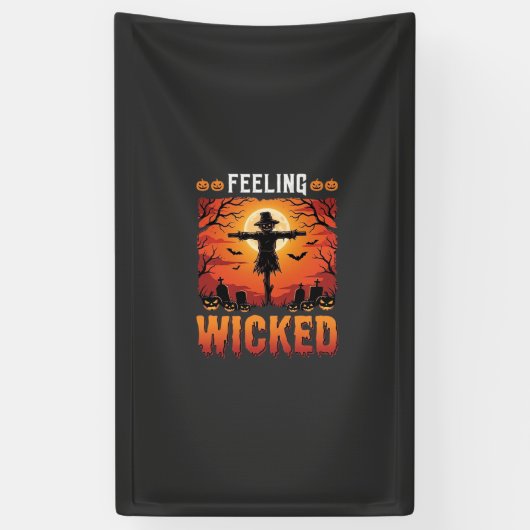 Böser Halloween-Vogelscheuchendesign_1 Banner (Vertikal)