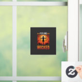 Böser Halloween-Vogelscheuchendesign_1 Fensteraufkleber (Zuhause)