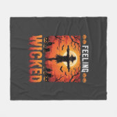 Böser Halloween-Vogelscheuchendesign_1 Fleecedecke (Vorderseite (Horizontal))
