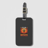 Böser Halloween-Vogelscheuchendesign_1 Gepäckanhänger (Vorderseite Vertikal)