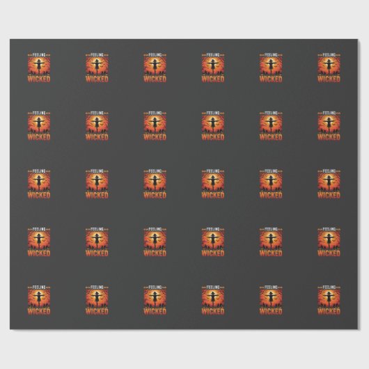 Böser Halloween-Vogelscheuchendesign_1 Geschenkpapier (Flach)