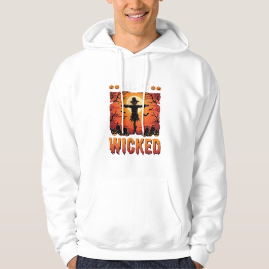 Böser Halloween-Vogelscheuchendesign_1 Hoodie (Vorderseite)
