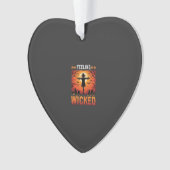 Böser Halloween-Vogelscheuchendesign_1 Ornament (Vorderseite)