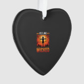 Böser Halloween-Vogelscheuchendesign_1 Ornament (Vorderseite)