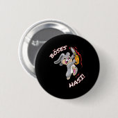 Böser Hasi-Shirt Osterhase Halloween Karneval Button (Vorne & Hinten)