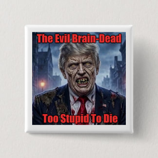Böser hirntoter Donald Trump Zombie Button