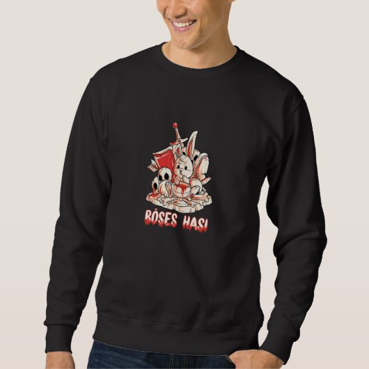 Böser Horror mit Schwertschild und Ritter. Sweatshirt (Vorderseite)