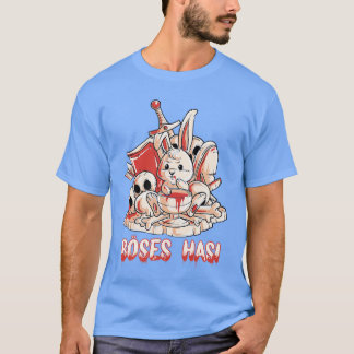 Böser Horrorhase mit Schwertschild und Ritterpfeil T-Shirt