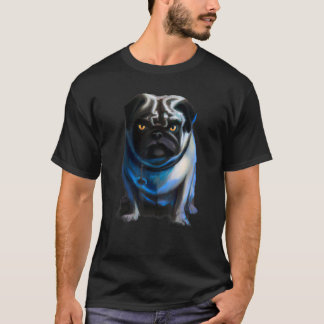 Böser Hund Pug Halloween T-Shirt