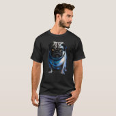 Böser Hund Pug Halloween T-Shirt (Vorne ganz)