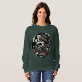 Böser Hund und Schädel Sweatshirt (Vorne ganz)