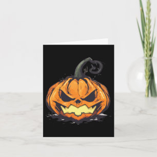 Böser Jack O Lantern Kürbis Y Halloween Horror Karte