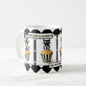 Böser Katzen Cupcake Halloween Leckerlis Kaffeetasse (Vorderseite Links)