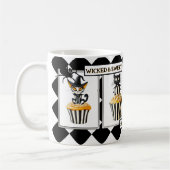Böser Katzen Cupcake Halloween Leckerlis Kaffeetasse (Links)