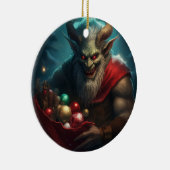 Böser Krampus  Keramik Ornament (Rechts)