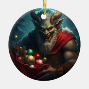 Böser Krampus Keramik Ornament