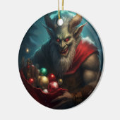 Böser Krampus  Keramik Ornament (Links)
