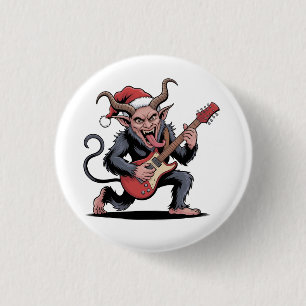 Böser Krampus spielt elektrische Gitarrenmusik zu  Button