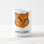 Böser Larry Lustiger Katz Kaffeetasse (Mittel)