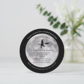 Böser Mond - Kreis-Halloween-Party-Einladung Einladung (Stehend Vorderseite)