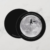 Böser Mond - Kreis-Halloween-Party-Einladung Einladung (Vorne/Hinten)