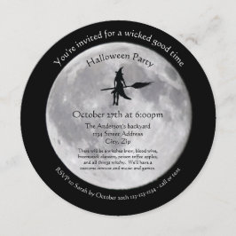 Böser Mond - Kreis-Halloween-Party-Einladung Einladung