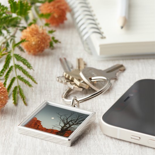 Böser Mond Schlüsselanhänger (Seite)