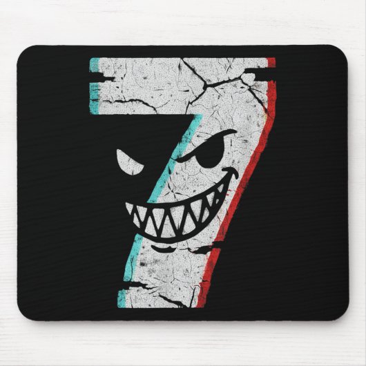 Böser Nummer 7-Shirt - 7 hat 9 Witz 67 Meme Hallow Mousepad (Vorne)