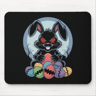 Böser Osterhase Gruseliger Horror-Hase Rote Augen Mousepad