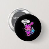Böser Osterhase Komm An Mich Bro Meme Hase Horro Button (Vorne & Hinten)