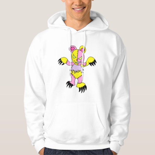 Böser Patchwork-Bären-Hoodie Hoodie (Vorderseite)
