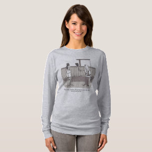 Böser Perm Frauen graues Langarmshirt T-Shirt