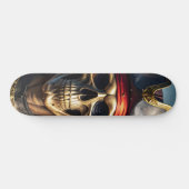 Böser Piratenschädel Skateboard (Horizontal)