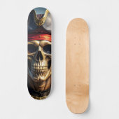 Böser Piratenschädel Skateboard (Vorderseite)