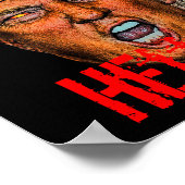 Böser Präsident Trump Devil Anti Christ - Hell No Poster (Ecke)