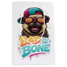 Böser Pug — Ruder Typ Streetwear-Design Mittlere Geschenktüte