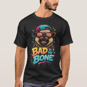 Böser Pug — Ruder Typ Streetwear-Design T-Shirt