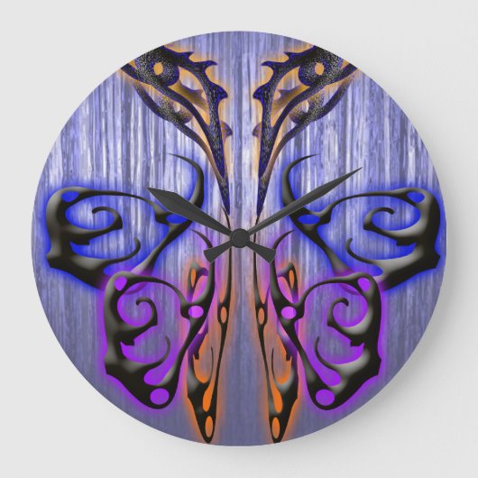 Böser Schmetterling: Große Wanduhr (Vorderseite)