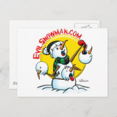böser Schneemann Postkarte (Vorne/Hinten)