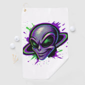 Böser Schuss-Alien Golfhandtuch (Insitu)