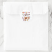 Böser süßer Geist und Kürbis Halloween-Design, Fu Runder Aufkleber (Tasche)