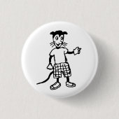 Böser Tierknopf Button (Vorderseite)