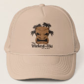 Böser Tiki Bar-Hut Truckerkappe (Vorderseite)