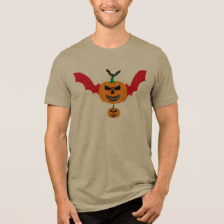Böser Vampir-Fledermaus-Kürbis-Jack-O-Lantern-Hall Tri-Blend Shirt