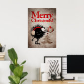 Böser Weihnachtsfehler mit Gegenwart - Funny Holid Poster (Heimbüro)