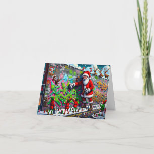Böser Weihnachtsmann Graffiti Karte