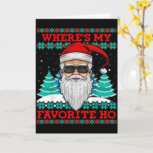 Böser Weihnachtsmann Wo ist meine Lieblingshure Lu Karte (Gelbe Blume)